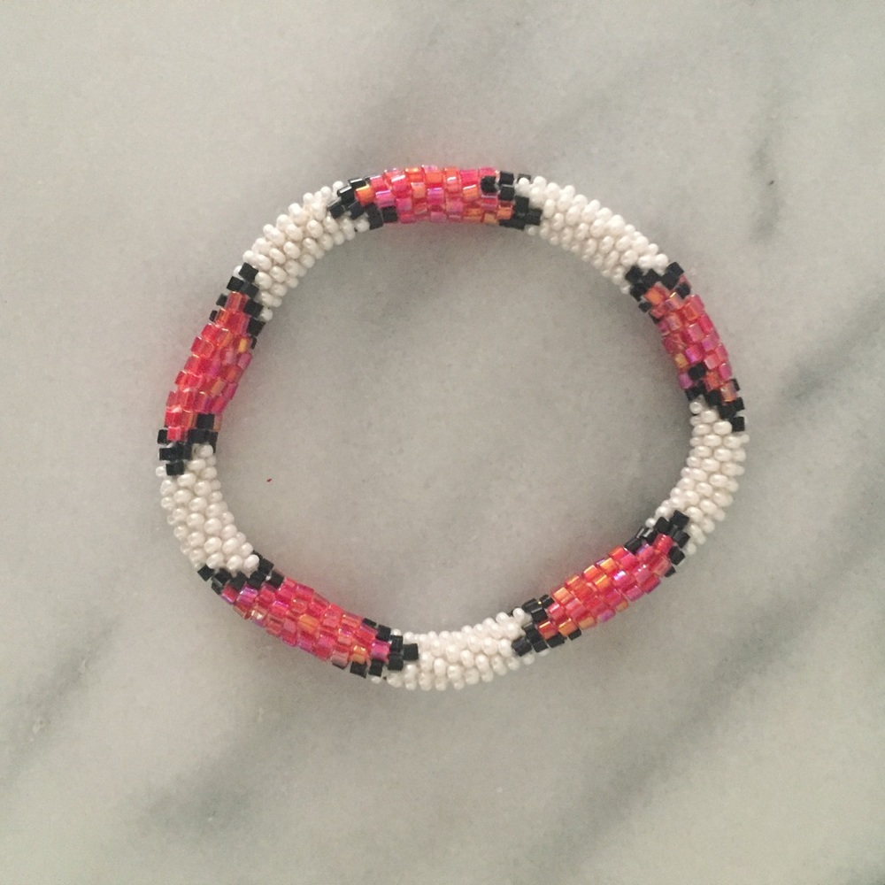 Beaded roll bracelet